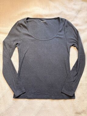 Old Navy Gray Classic Long Sleeve Basic Tee